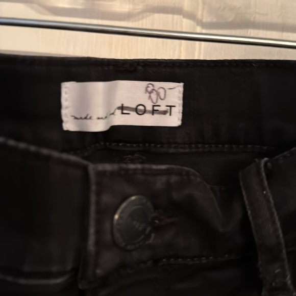 Loft black cropped denim Jeans NWT 12 - Picture 3 of 11